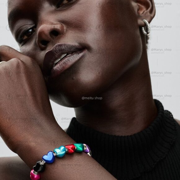 Pandora Metallic Blue Heart Charm - Picture 6 of 6